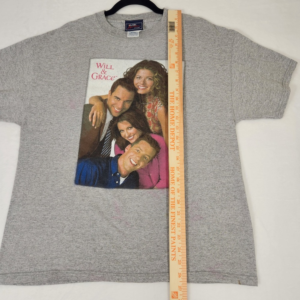 Vintage 2003 Will & Grace NBC Experience Store Graphic T-Shirt Mens Large Gray - Picture 8 of 8